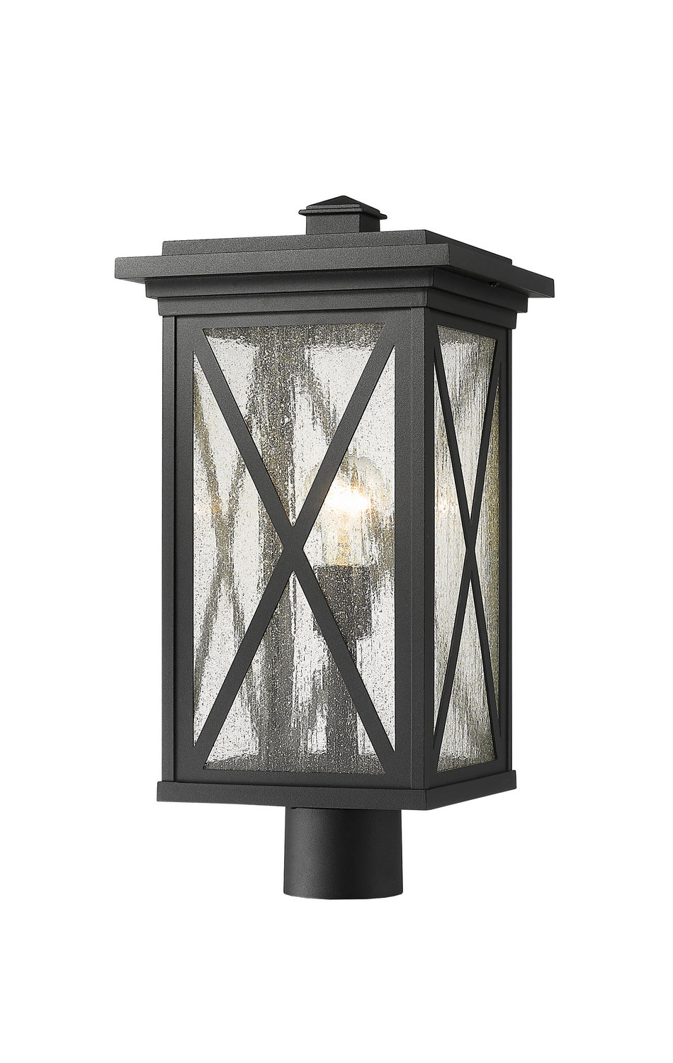 Z-Lite - 583PHBR-BK - One Light Outdoor Post Mount Fixture - Brookside - Black