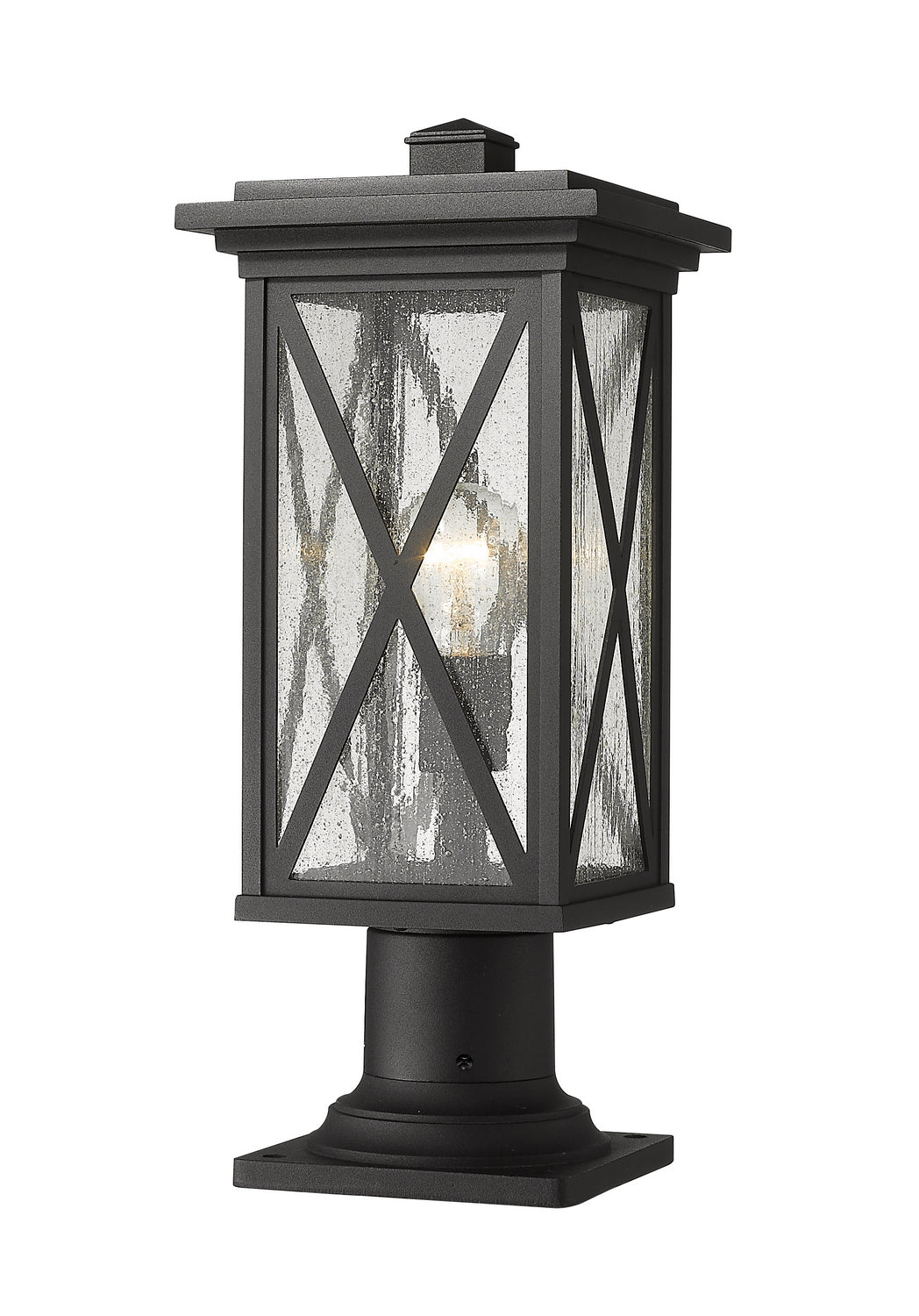 Z-Lite - 583PHMR-533PM-BK - One Light Outdoor Pier Mounted Fixture - Brookside - Black