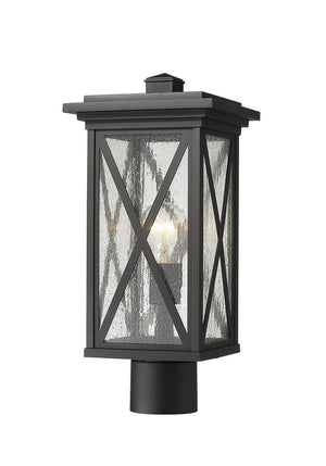 Z-Lite - 583PHMR-BK - One Light Outdoor Post Mount Fixture - Brookside - Black