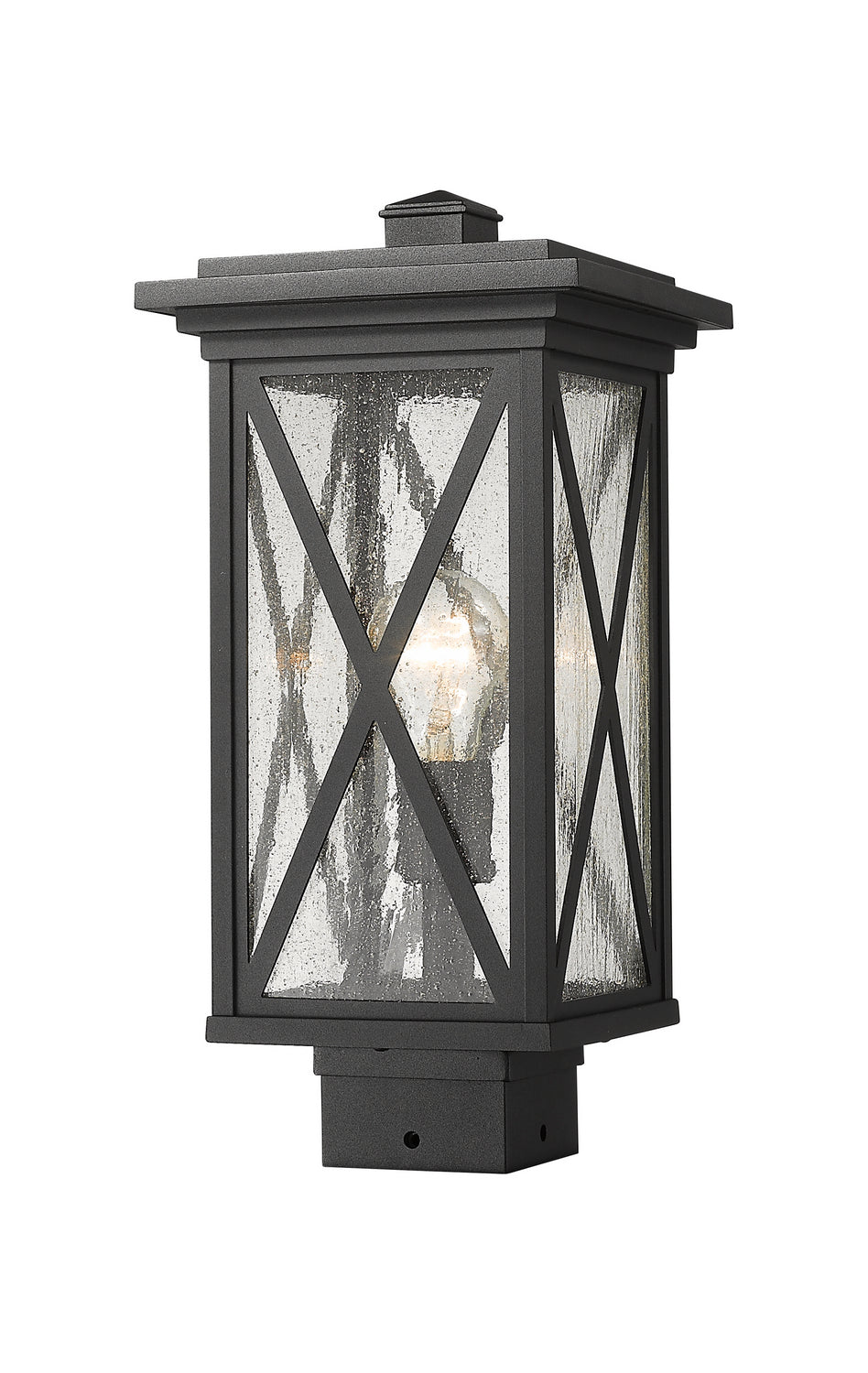 Z-Lite - 583PHMS-BK - One Light Outdoor Post Mount Fixture - Brookside - Black