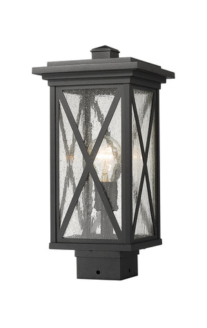 Z-Lite - 583PHMS-BK - One Light Outdoor Post Mount Fixture - Brookside - Black