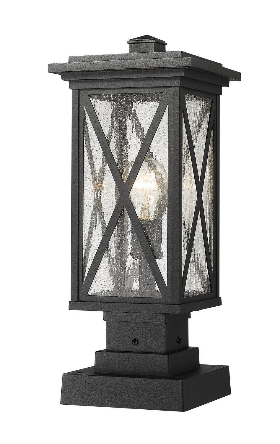 Z-Lite - 583PHMS-SQPM-BK - One Light Outdoor Pier Mounted Fixture - Brookside - Black