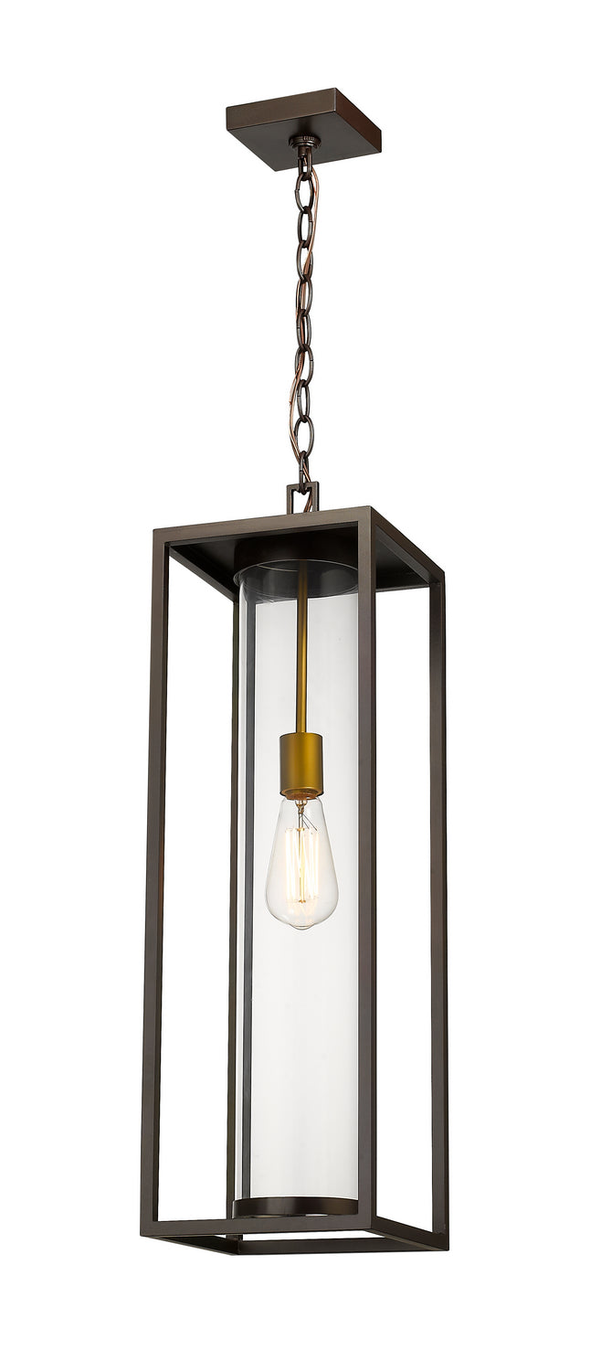 Z-Lite - 584CHB-DBZ-OBS - One Light Outdoor Chain Mount Ceiling Fixture - Dunbroch - Deep Bronze + Outdoor Brass