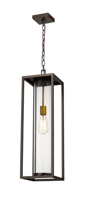 Z-Lite - 584CHB-DBZ-OBS - One Light Outdoor Chain Mount Ceiling Fixture - Dunbroch - Deep Bronze + Outdoor Brass