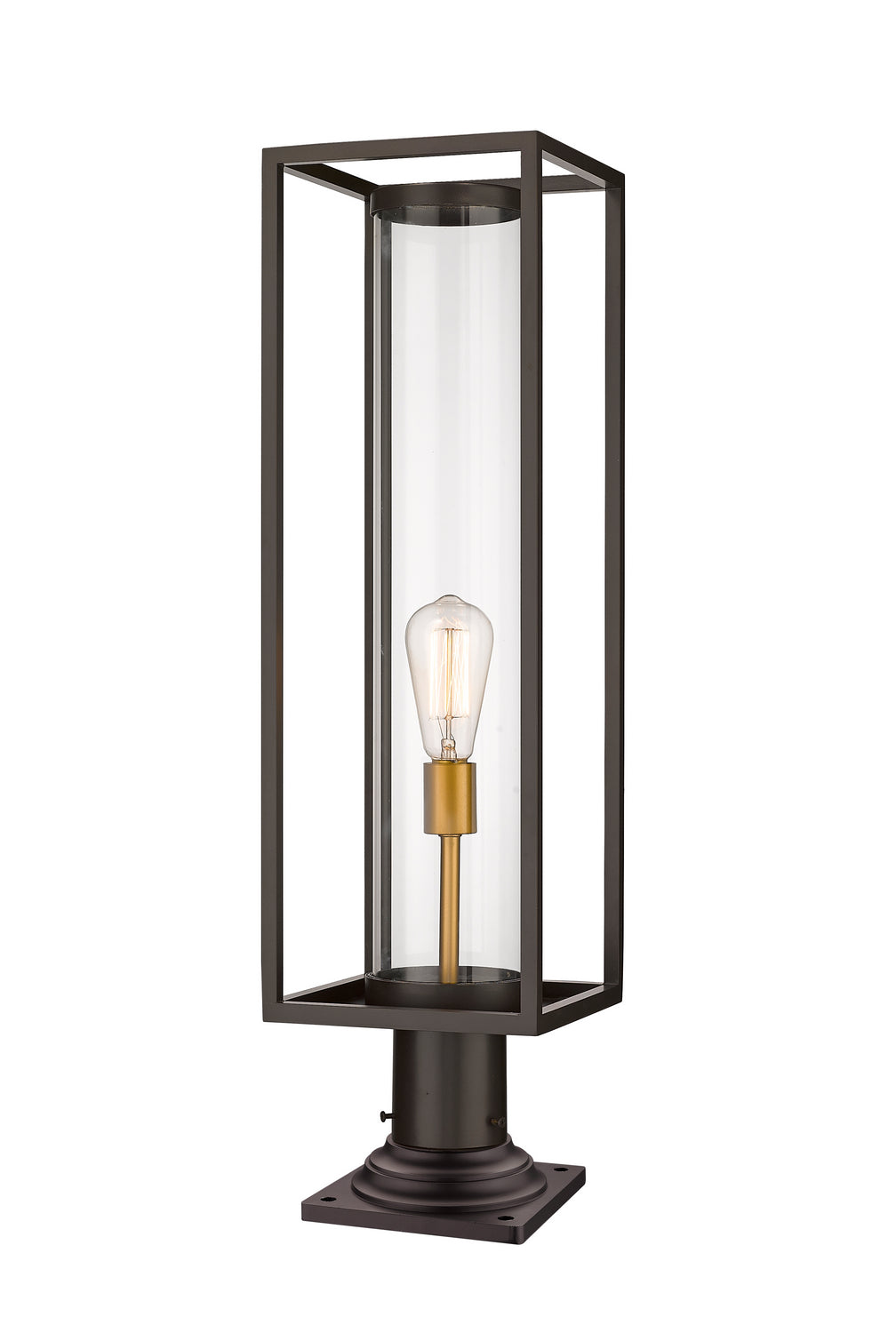 Z-Lite - 584PHBR-533PM-DBZ - One Light Outdoor Pier Mounted Fixture - Dunbroch - Deep Bronze + Outdoor Brass