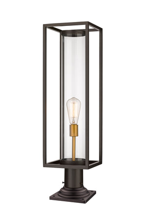 Z-Lite - 584PHBR-533PM-DBZ - One Light Outdoor Pier Mounted Fixture - Dunbroch - Deep Bronze + Outdoor Brass