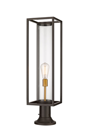 Z-Lite - 584PHBR-553PM-DBZ - One Light Outdoor Pier Mounted Fixture - Dunbroch - Deep Bronze + Outdoor Brass