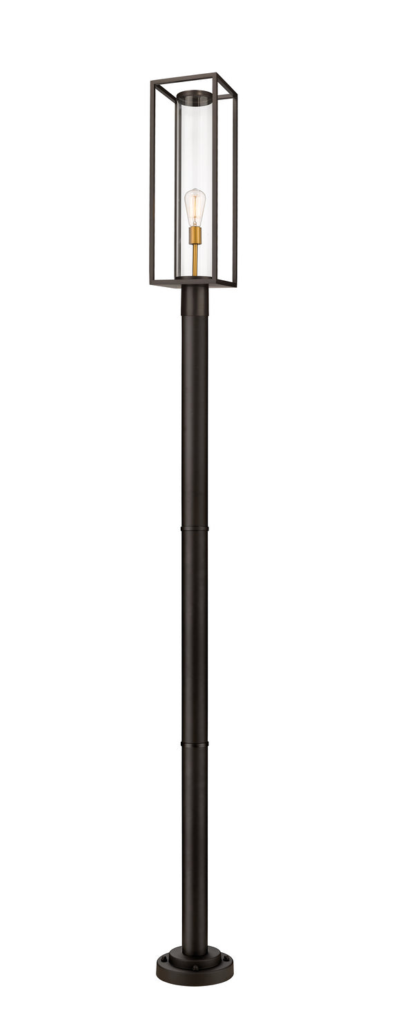 Z-Lite - 584PHBR-567P-DBZ - One Light Outdoor Post Mounted Fixture - Dunbroch - Deep Bronze + Outdoor Brass