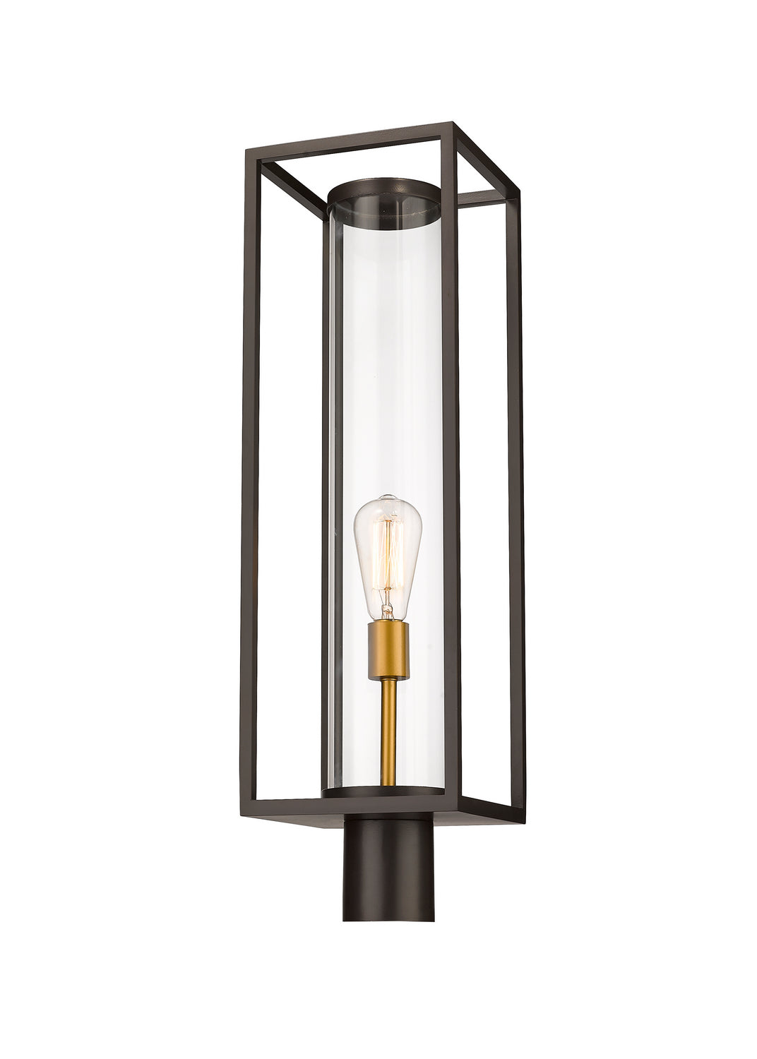 Z-Lite - 584PHBR-DBZ-OBS - One Light Outdoor Post Mount Fixture - Dunbroch - Deep Bronze + Outdoor Brass