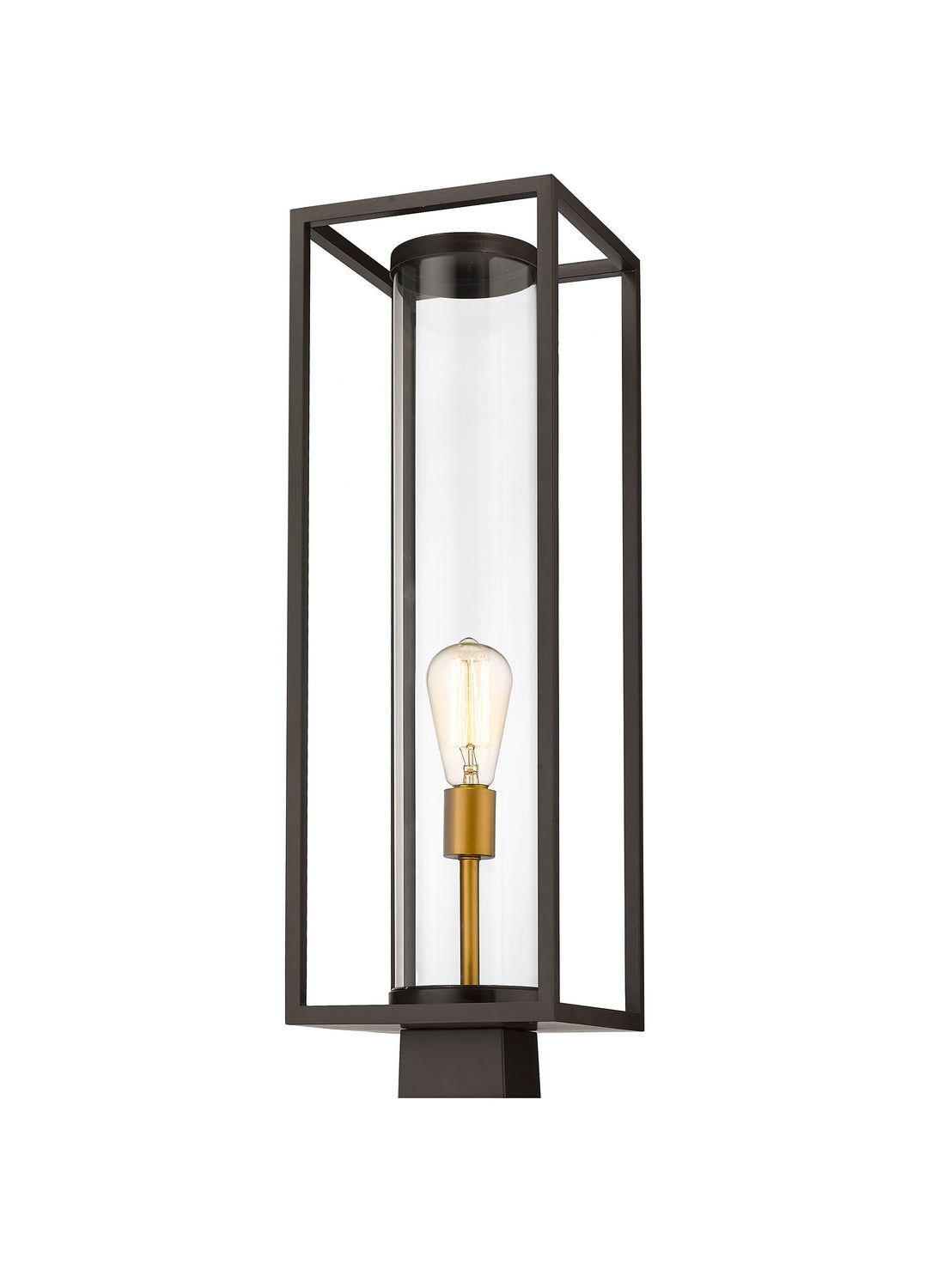 Z-Lite - 584PHBS-DBZ-OBS - One Light Outdoor Post Mount Fixture - Dunbroch - Deep Bronze + Outdoor Brass