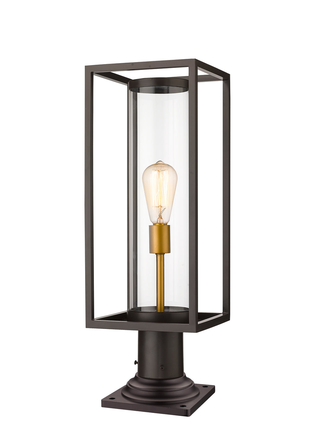 Z-Lite - 584PHMR-533PM-DBZ - One Light Outdoor Pier Mounted Fixture - Dunbroch - Deep Bronze + Outdoor Brass
