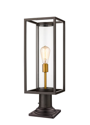 Z-Lite - 584PHMR-533PM-DBZ - One Light Outdoor Pier Mounted Fixture - Dunbroch - Deep Bronze + Outdoor Brass