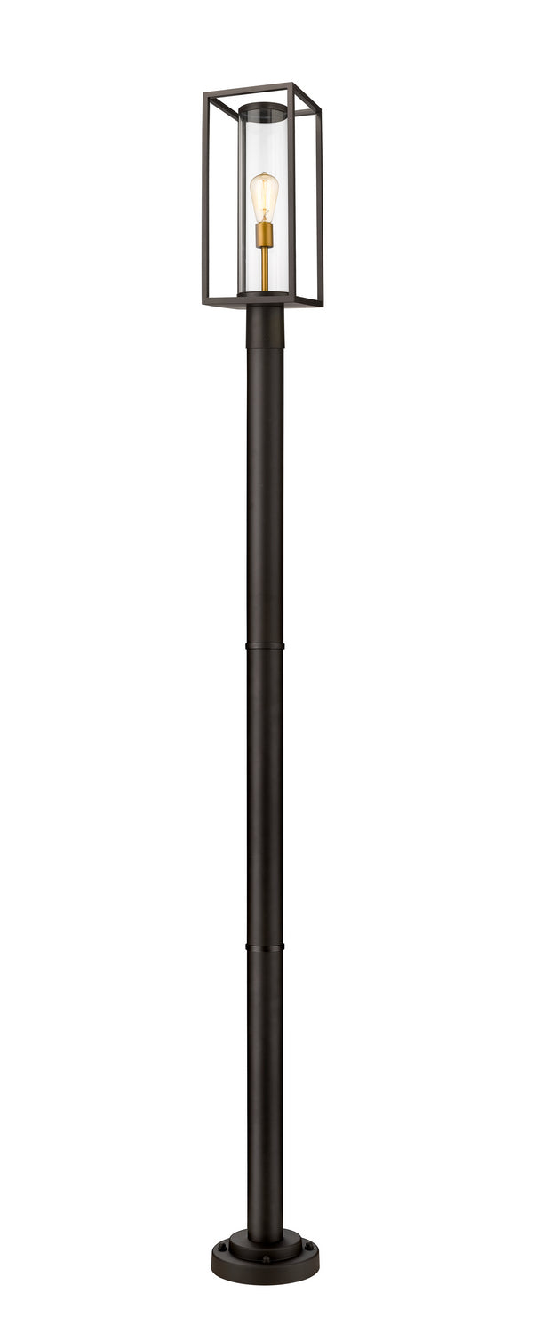 Z-Lite - 584PHMR-567P-DBZ - One Light Outdoor Post Mounted Fixture - Dunbroch - Deep Bronze + Outdoor Brass
