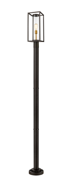 Z-Lite - 584PHMR-567P-DBZ - One Light Outdoor Post Mounted Fixture - Dunbroch - Deep Bronze + Outdoor Brass
