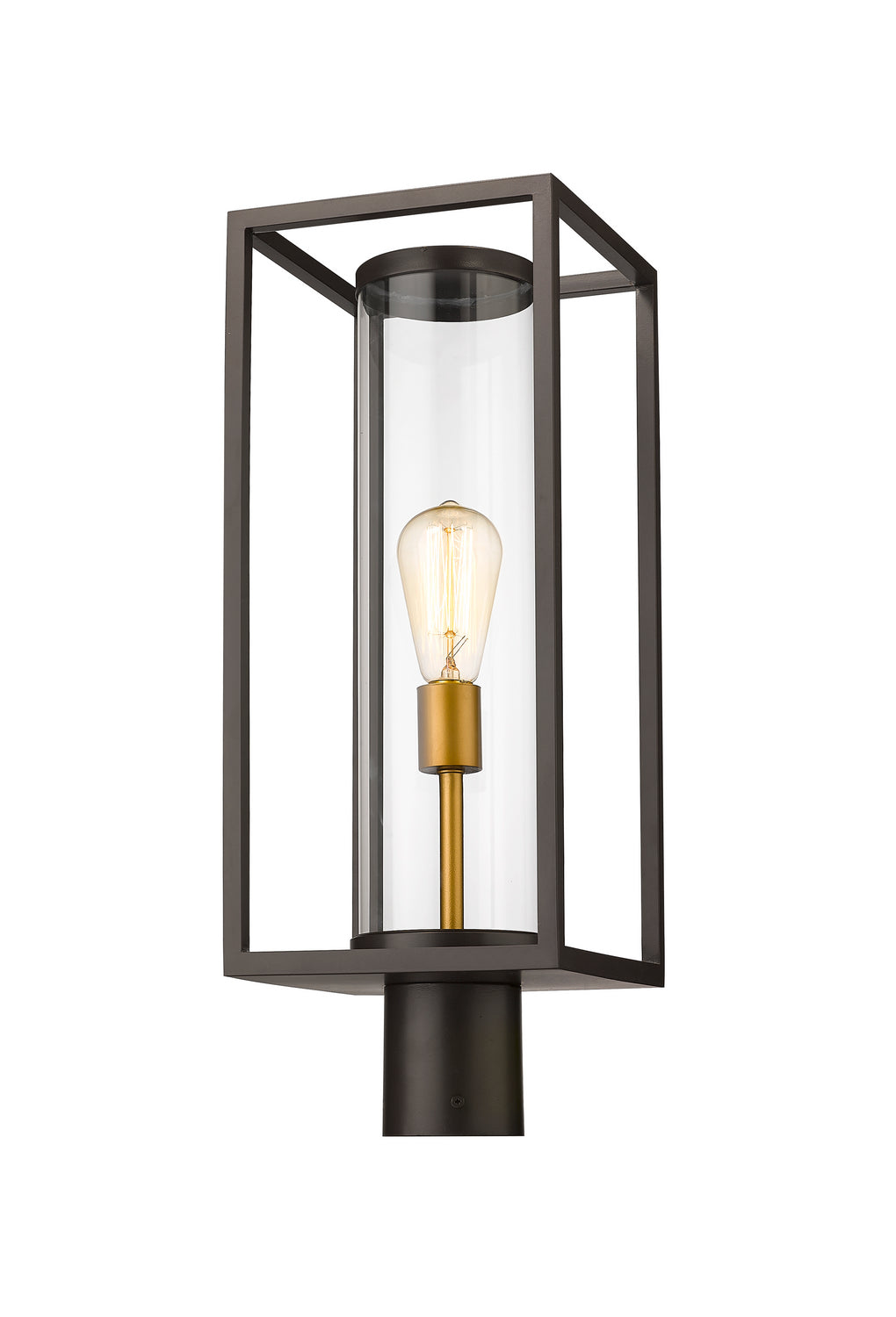 Z-Lite - 584PHMR-DBZ-OBS - One Light Outdoor Post Mount Fixture - Dunbroch - Deep Bronze + Outdoor Brass