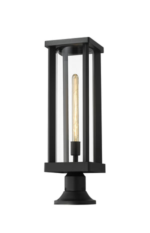 Z-Lite - 586PHBR-553PM-BK - One Light Outdoor Pier Mounted Fixture - Glenwood - Black