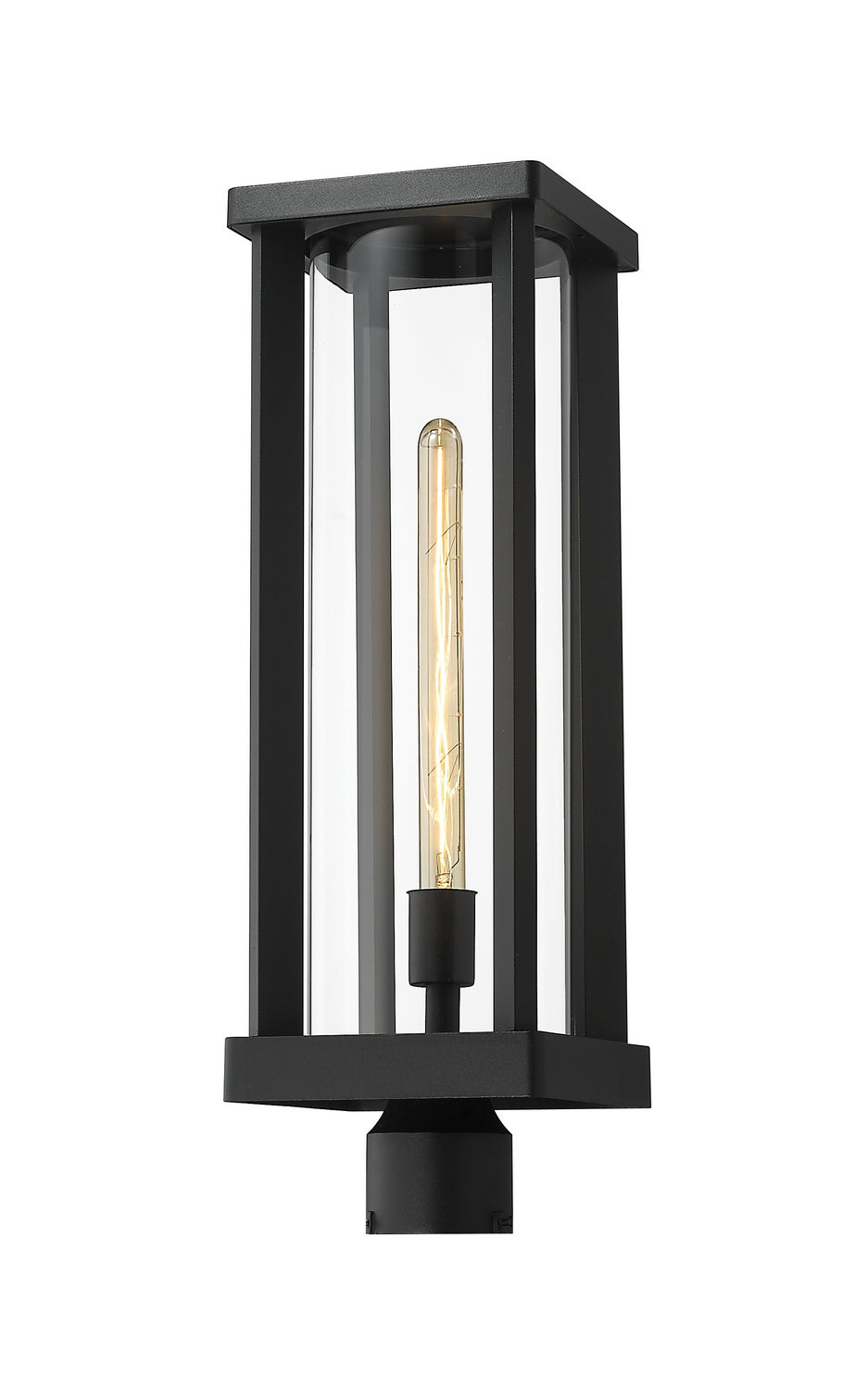 Z-Lite - 586PHBR-BK - One Light Outdoor Post Mount Fixture - Glenwood - Black