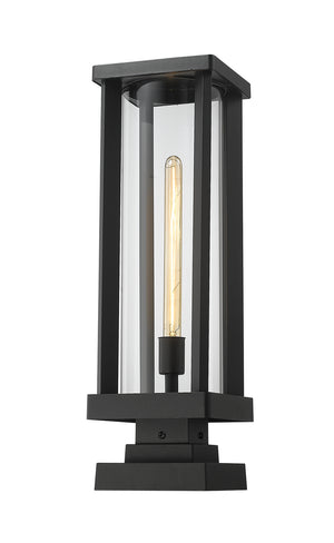 Z-Lite - 586PHBS-SQPM-BK - One Light Outdoor Pier Mounted Fixture - Glenwood - Black