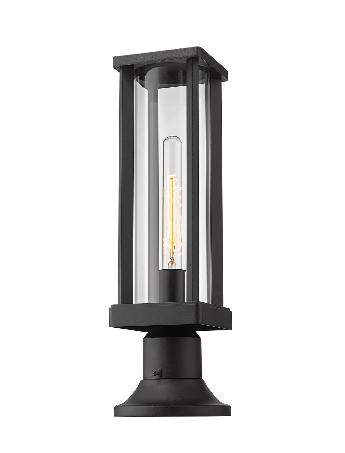 Z-Lite - 586PHMR-553PM-BK - One Light Outdoor Pier Mount - Glenwood - Black