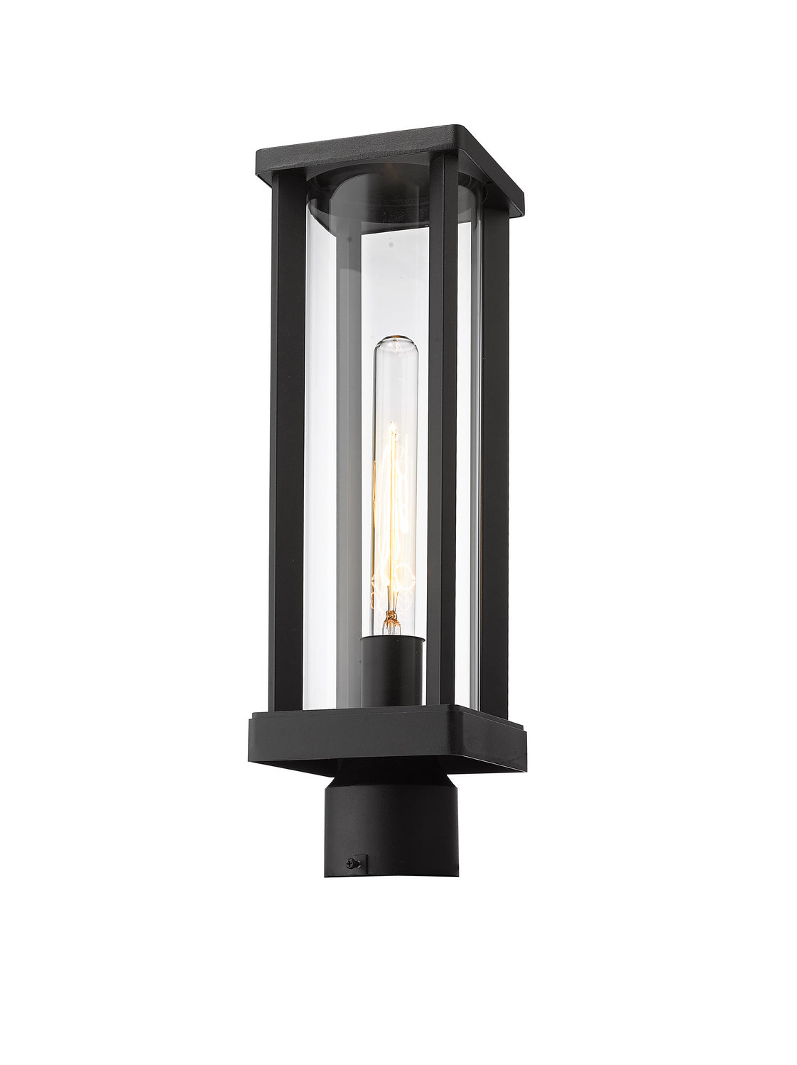 Z-Lite - 586PHMR-BK - One Light Outdoor Post Mount Fixture - Glenwood - Black