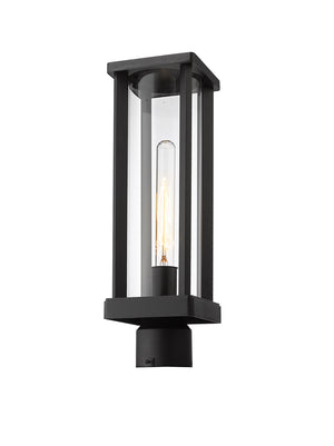 Z-Lite - 586PHMR-BK - One Light Outdoor Post Mount Fixture - Glenwood - Black