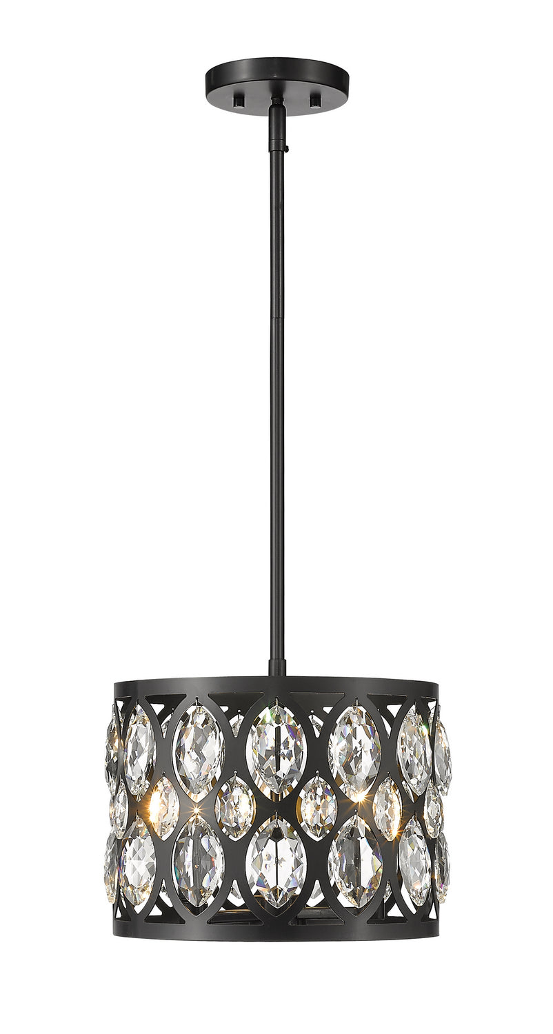 Z-Lite - 6010-12MB - Three Light Chandelier - Dealey - Matte Black