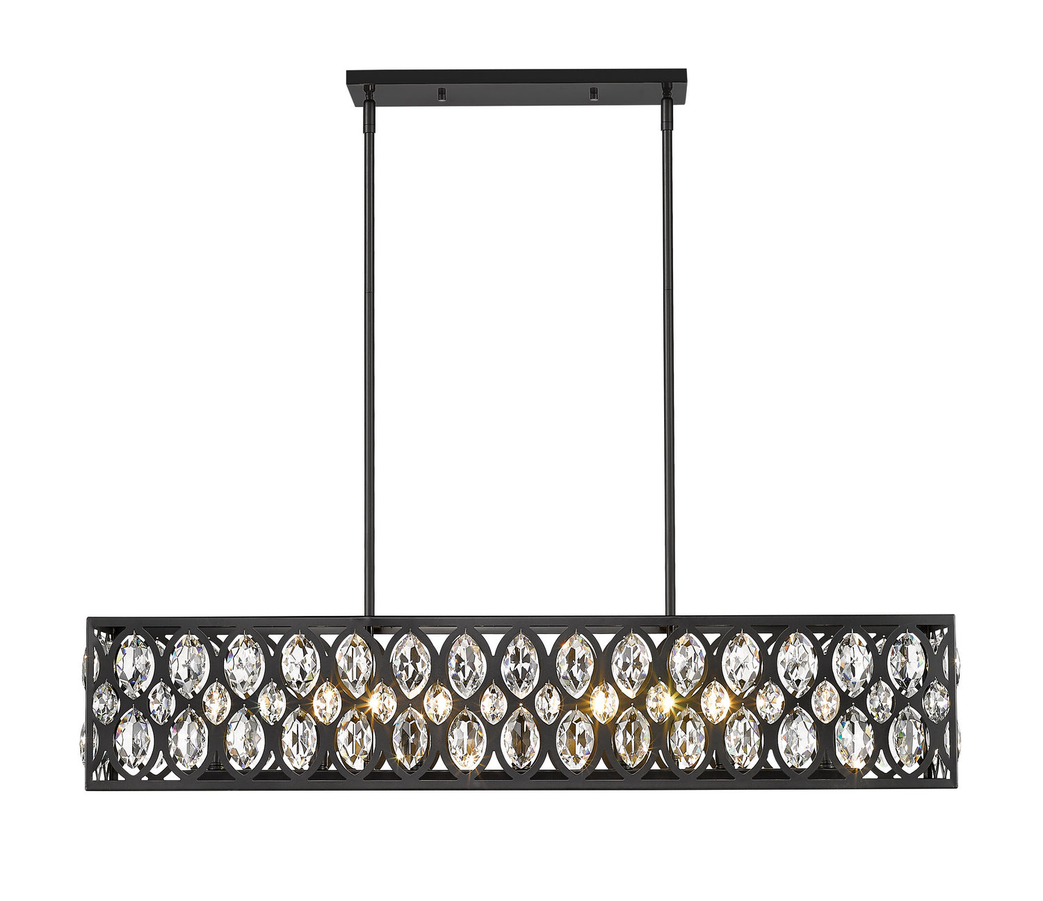 Z-Lite - 6010-42MB - Seven Light Linear Chandelier - Dealey - Matte Black