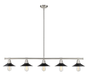 Z-Lite - 613-5L-BN+MB - Five Light Linear Chandelier - Casa - Brushed Nickel