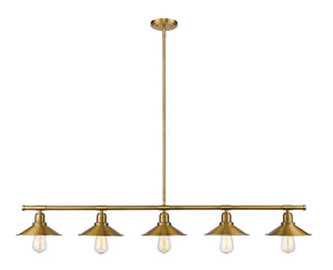 Z-Lite - 613-5L-FB - Five Light Linear Chandelier - Casa - Factory Brass