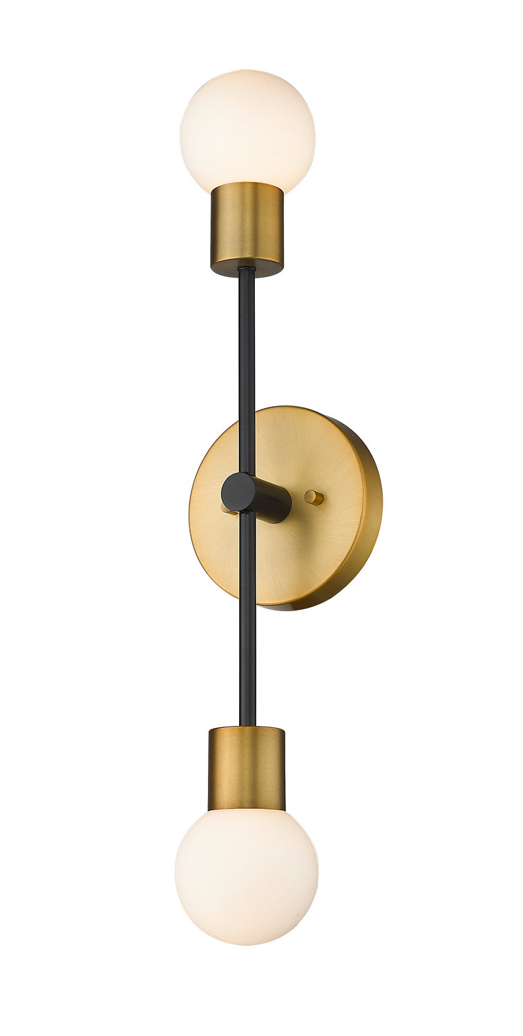 Z-Lite - 621-2S-MB-FB - Two Light Wall Sconce - Neutra - Matte Black / Foundry Brass