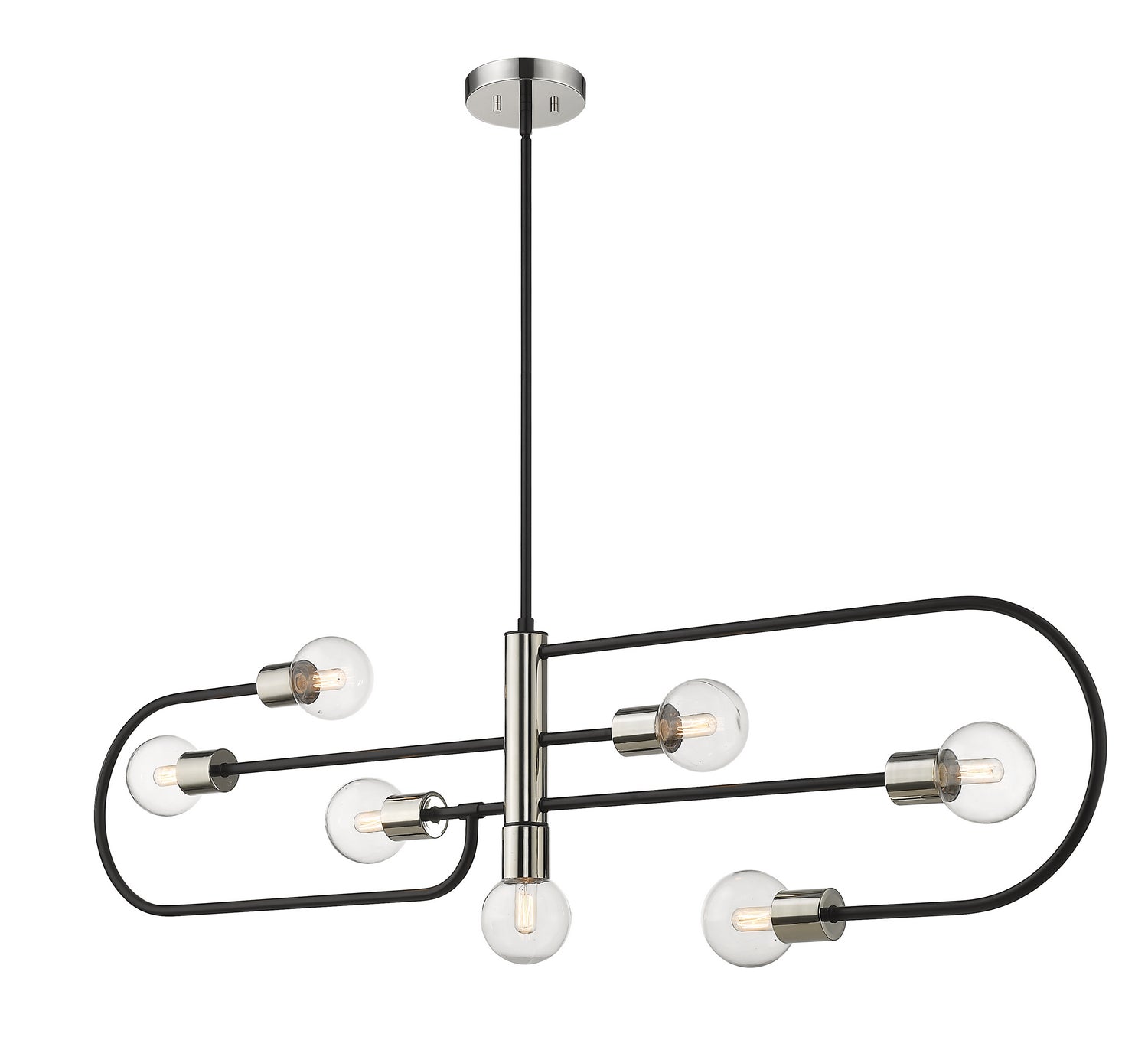 Z-Lite - 621-7L-MB-PN - Seven Light Linear Chandelier - Neutra - Matte Black / Polished Nickel