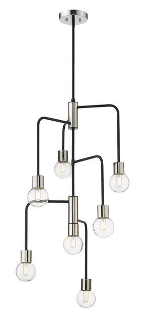 Z-Lite - 621-7MB-PN - Seven Light Chandelier - Neutra - Matte Black / Polished Nickel