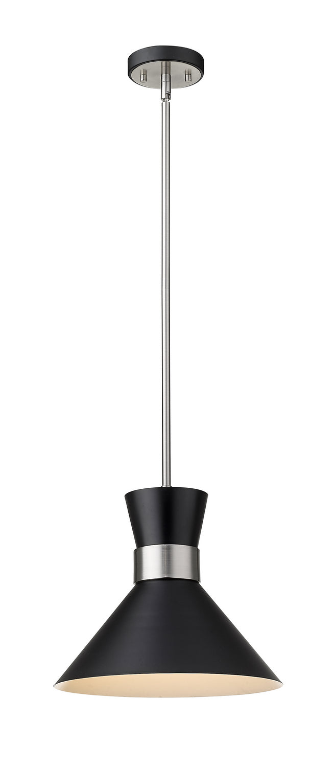 Z-Lite - 728P13-MB-BN - One Light Pendant - Soriano - Matte Black / Brushed Nickel