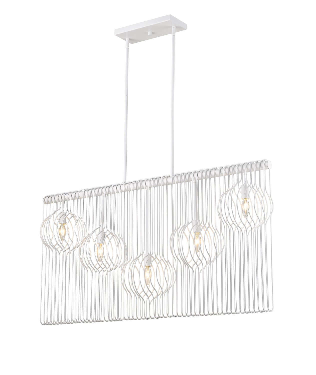 Z-Lite - 801-5L-WH - Five Light Linear Chandelier - Contour - White