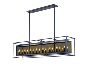 Z-Lite - 802-56L-MC - 16 Light Linear Chandelier - Infinity - Misty Charcoal