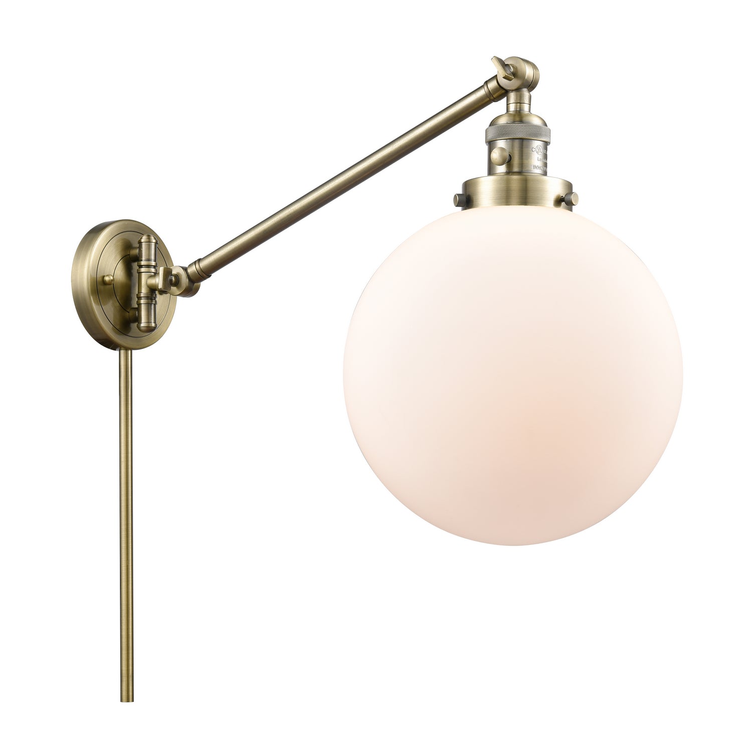 Innovations - 237-AB-G201-10 - One Light Swing Arm Lamp - Franklin Restoration - Antique Brass