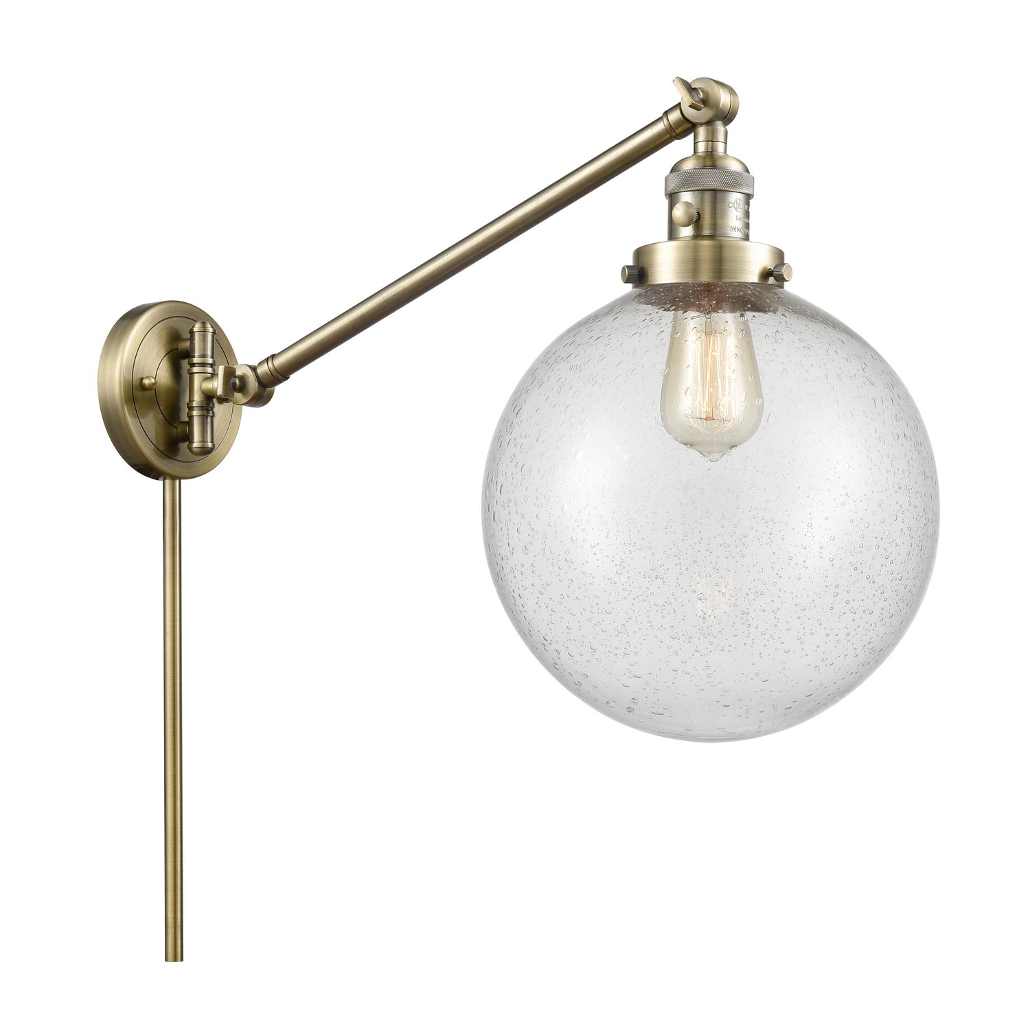 Innovations - 237-AB-G204-10 - One Light Swing Arm Lamp - Franklin Restoration - Antique Brass