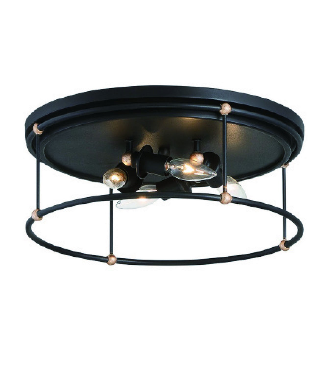 Minka-Lavery - 1040-677 - Four Light Flush Mount - Westchester County - Sand Coal w/Skyline Gold Leaf