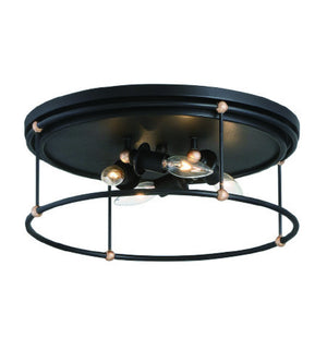 Minka-Lavery - 1040-677 - Four Light Flush Mount - Westchester County - Sand Coal w/Skyline Gold Leaf