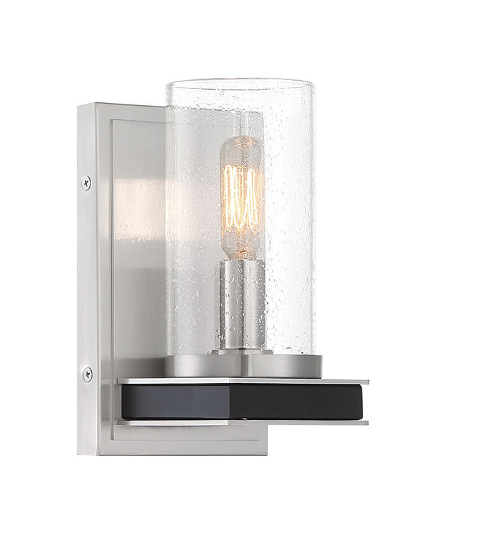 Minka-Lavery - 1051-691 - One Light Wall Sconce - Cole's Crossing - Coal w/Brushed Nickel