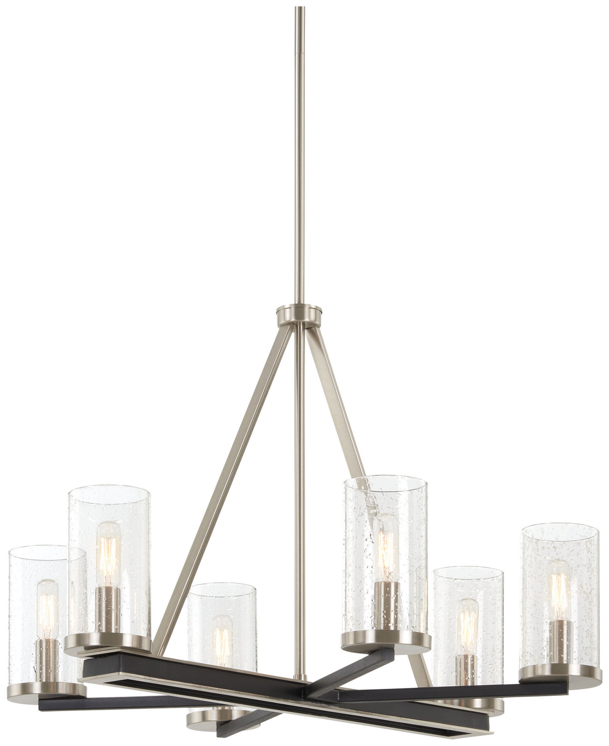 Minka-Lavery - 1056-691 - Six Light Chandelier - Cole's Crossing - Coal w/Brushed Nickel