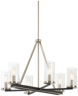 Minka-Lavery - 1056-691 - Six Light Chandelier - Cole's Crossing - Coal w/Brushed Nickel