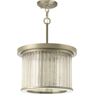 Progress Lighting - P350142-081 - Three Light Semi Flush Mount - Point Dume-Sequit Point - Antique Nickel