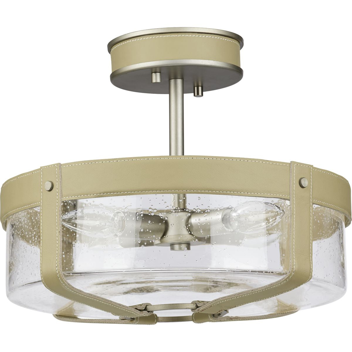 Progress Lighting - P350143-081 - Four Light Semi Flush Mount - Point Dume-Rockdance - Antique Nickel