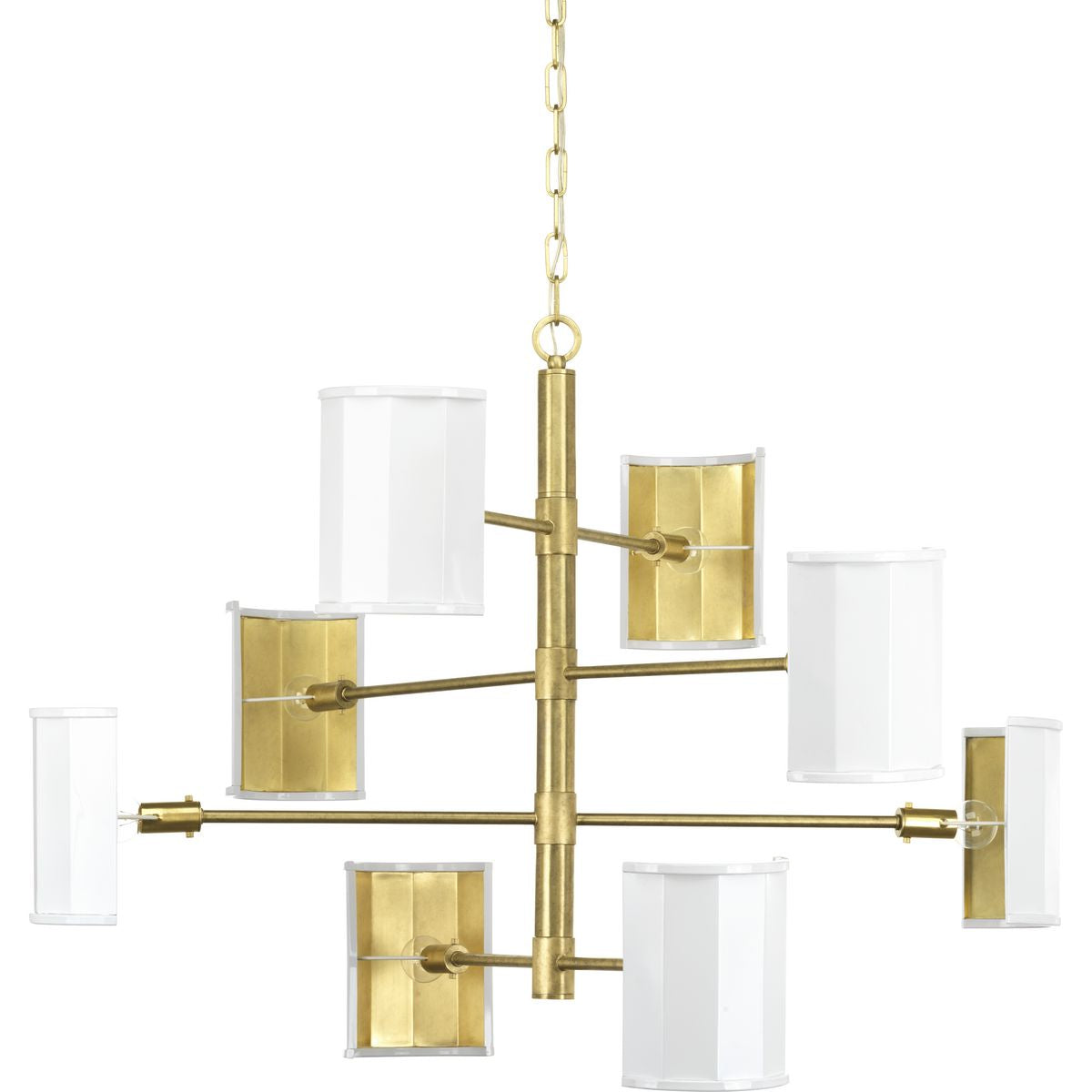 Progress Lighting - P400192-160 - Eight Light Chandelier - Point Dume-Wandermere - Brushed Brass