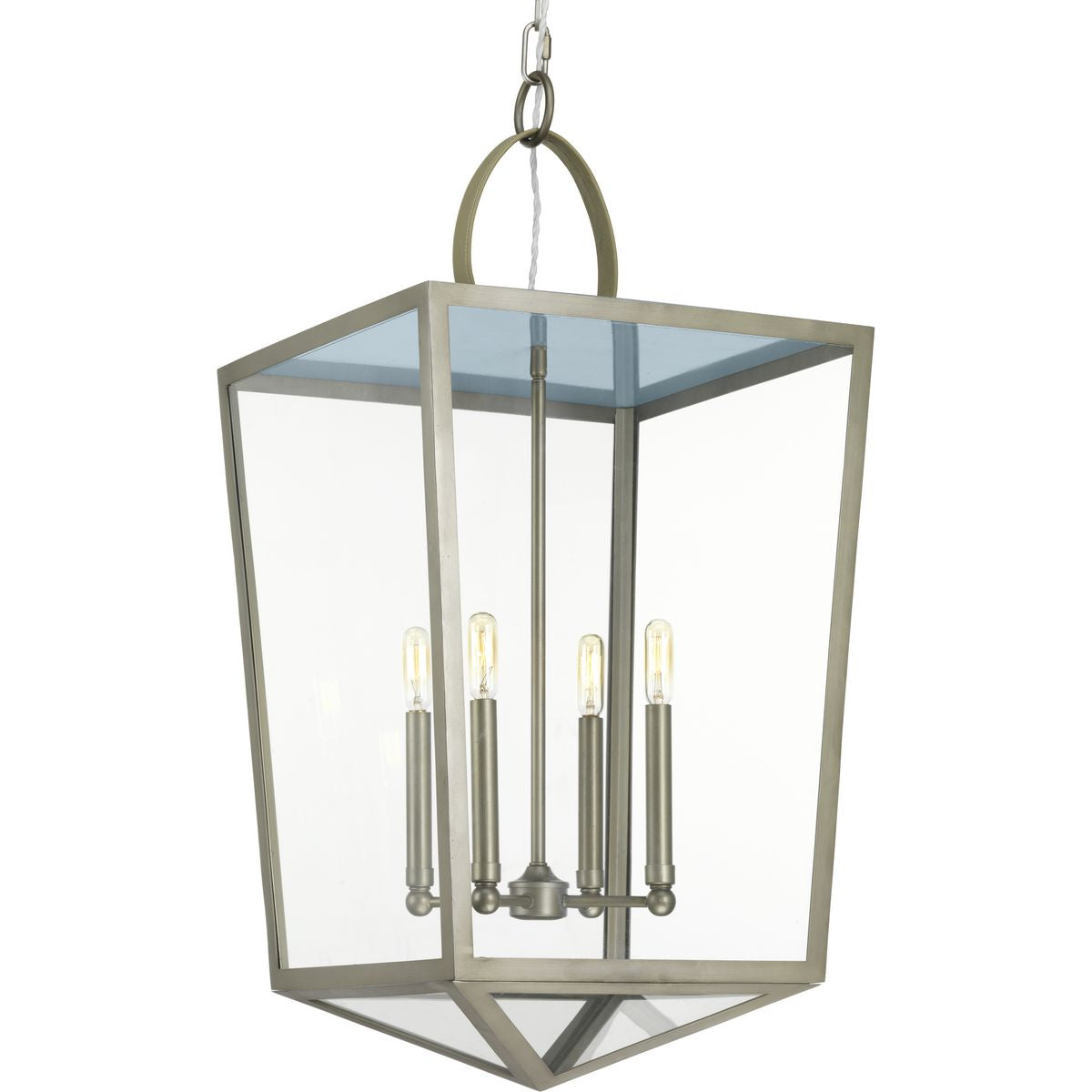 Progress Lighting - P500196-081 - Four Light Foyer Pendant - Point Dume-Shearwater - Antique Nickel