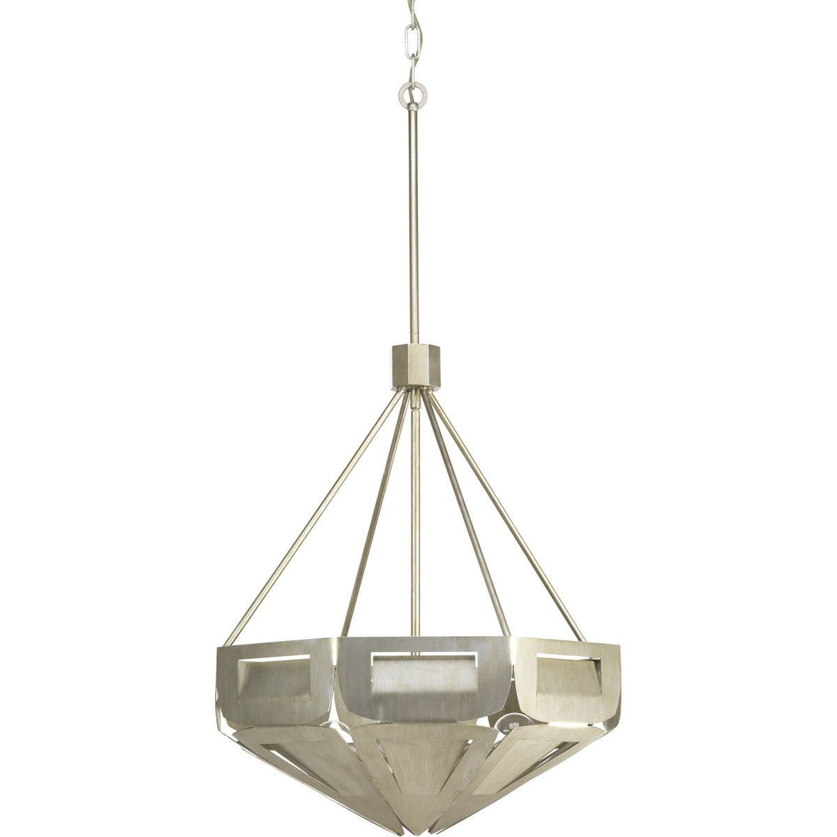 Progress Lighting - P500197-134 - Four Light Pendant - Point Dume-Yerba - Silver Ridge