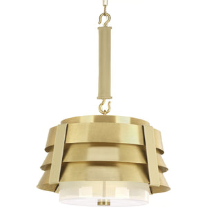 Progress Lighting - P500198-160 - Three Light Pendant - Point Dume-Sandbar - Brushed Brass