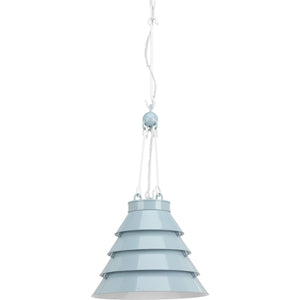 Progress Lighting - P500199-162 - One Light Pendant - Point Dume-Surfrider - Matte Blue Enamel