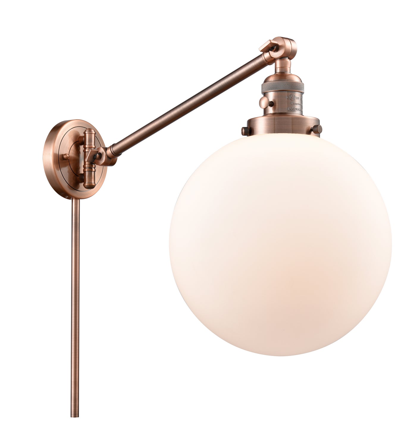 Innovations - 237-AC-G201-10 - One Light Swing Arm Lamp - Franklin Restoration - Antique Copper